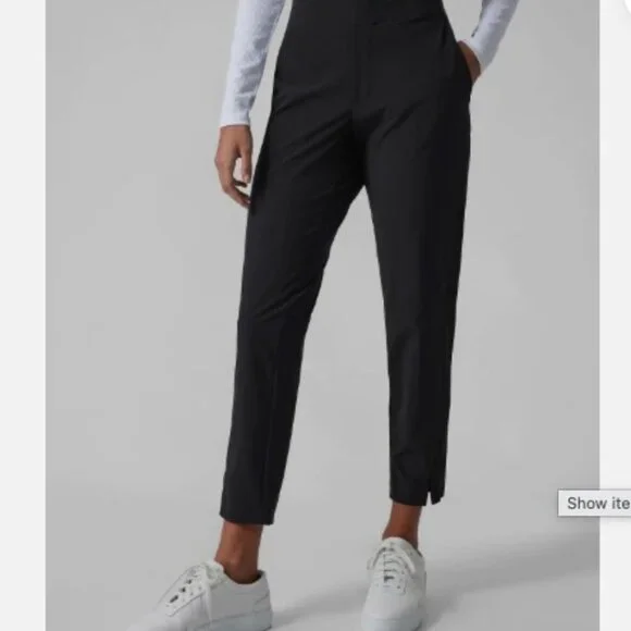 Athleta Brooklyn Ankle Pant olive 10 Featherweight Travel - Picture 7 of 7